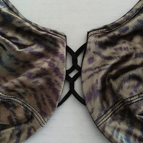 Bra Underwire Full Coverage Size 40D Animal Print Black - Picture 4 of 9